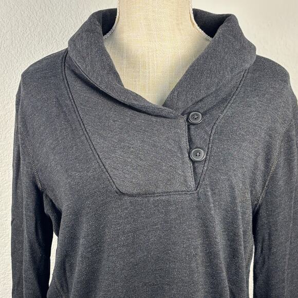 Converse One Star Women's Charcoal Grey Two Button Pullover Sweater Size XL - Picture 4 of 9